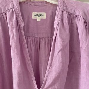 Hartford Linen Maxi dress lavender lilac 100% limen size 2 or medium